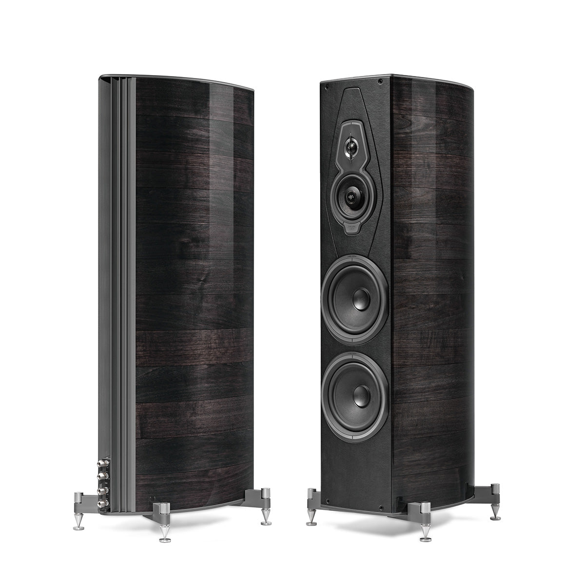 Sonus Faber Amati G5 Floorstanding Loudspeaker (Pair) Graphite Wood – Italian Leather - side