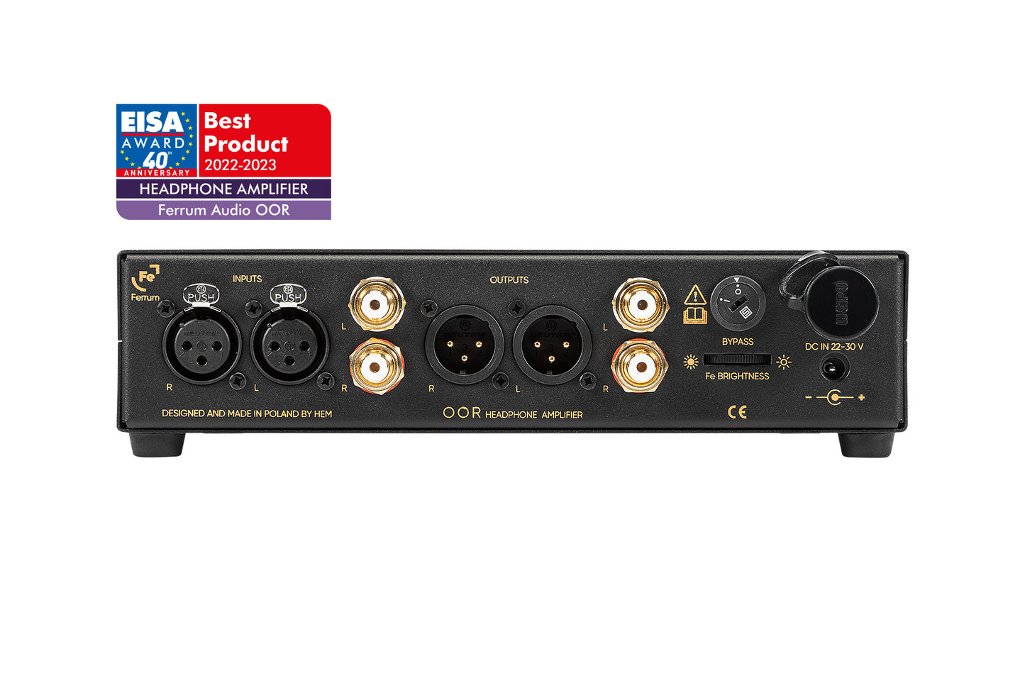 Ferrum OOR Headphone Amplifier/PREAMP-black-rear