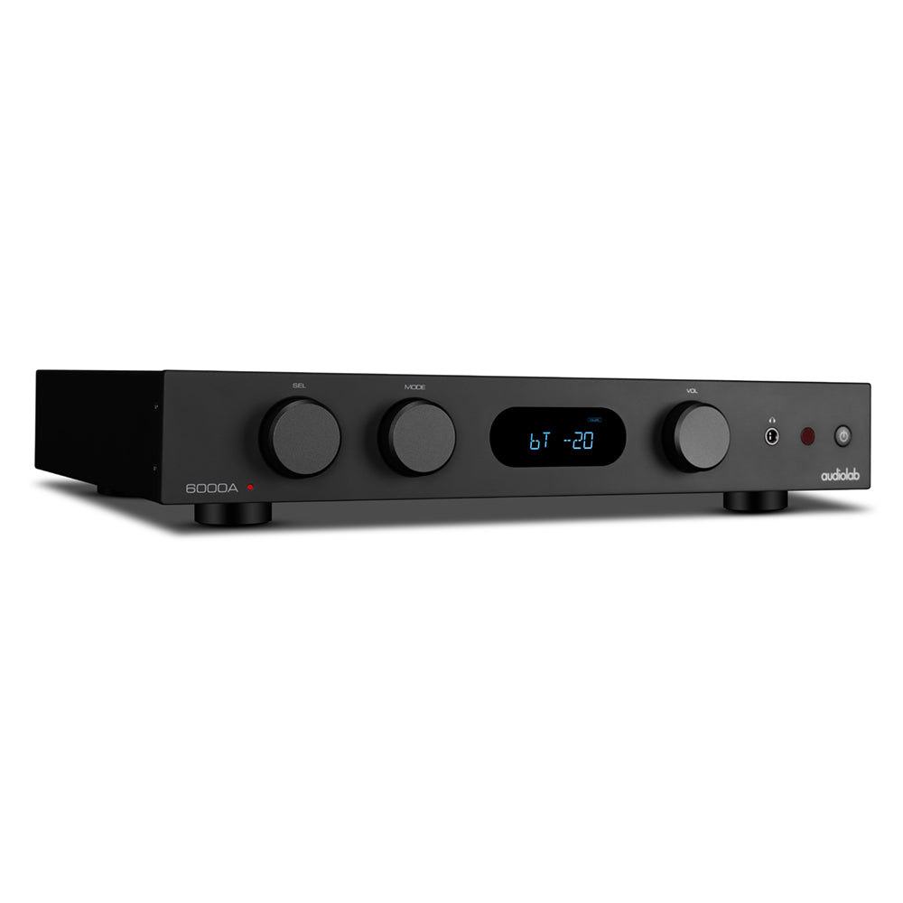 Audiolab 6000A MKII Integrated Amplifier - black - side - front