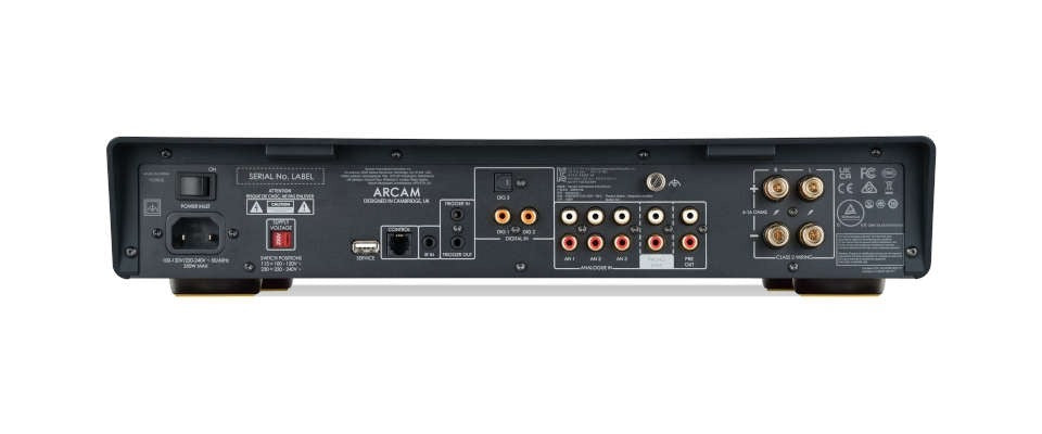 Arcam A5+ Integrated Amplifier with Bluetooth & Auracast-black-rear