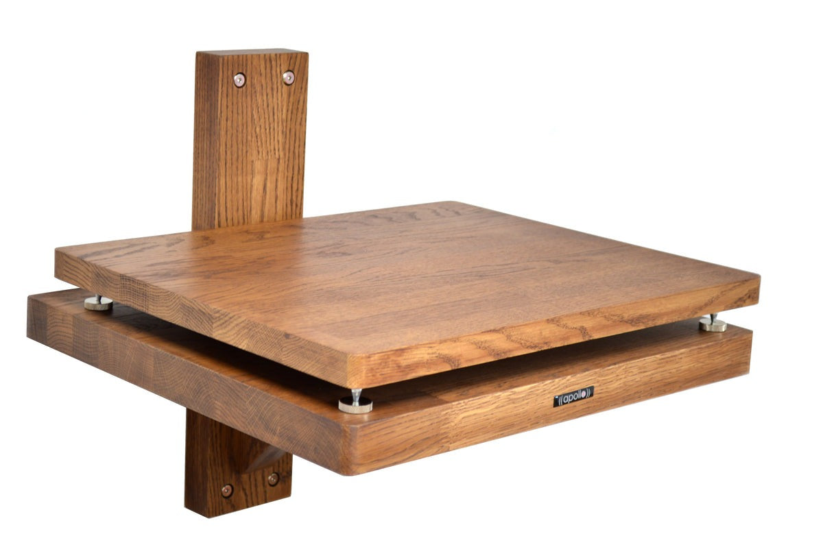 Atacama Apollo Atlas WM1 Wall Mount Shelf Module (Dark Oak)-with ATLAS ISOPLINTH 1 ADD-ON SHELF MODULE