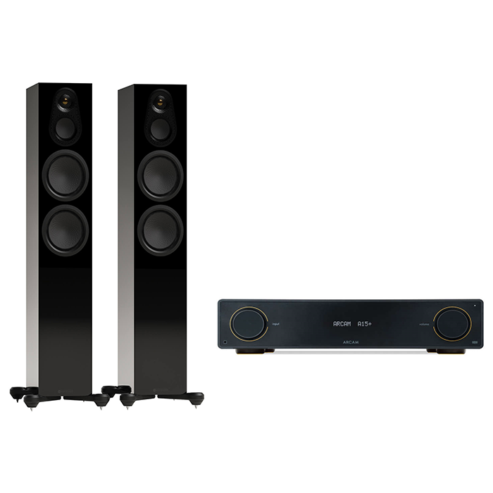 Arcam A15+ + Monitor Audio Silver 300 8G inc cable