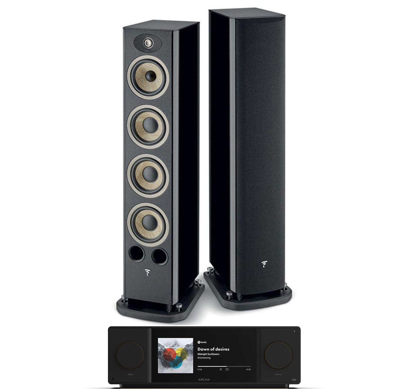 Arcam SA45 + Focal Aria Evo X N3 inc Cable-front-black