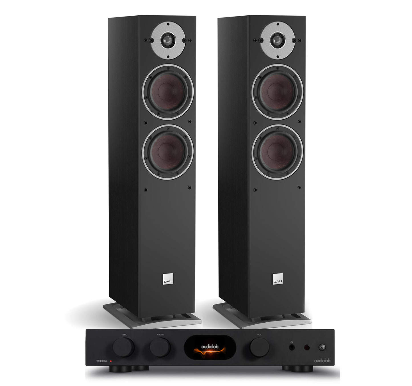 AudioLab 7000A + Dali Oberon 5 inc Cable--black