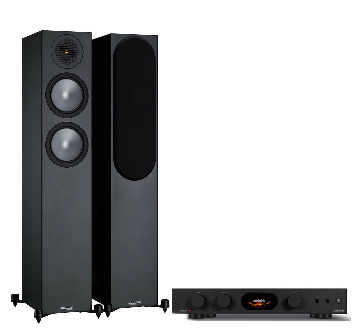 AudioLab 7000A + Monitor Audio Bronze 200 6G inc Cable-black