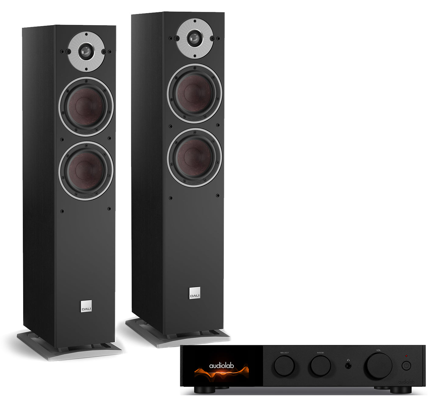 AudioLab 9000A + Dali Oberon 5 inc Cable-black