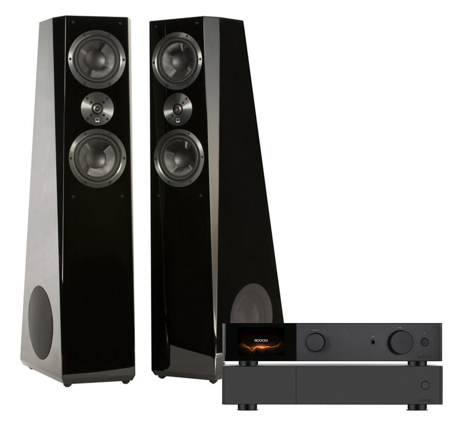 AudioLab 9000Q + 9000P + SVS Ultra Tower inc Cable- black