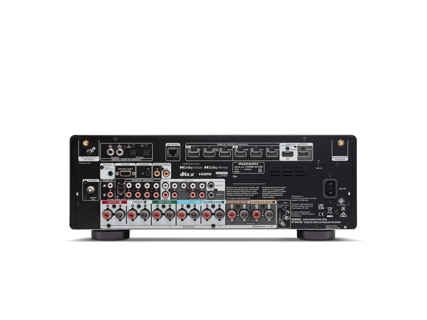 Marantz CINEMA 60DAB AV Receiver - rear