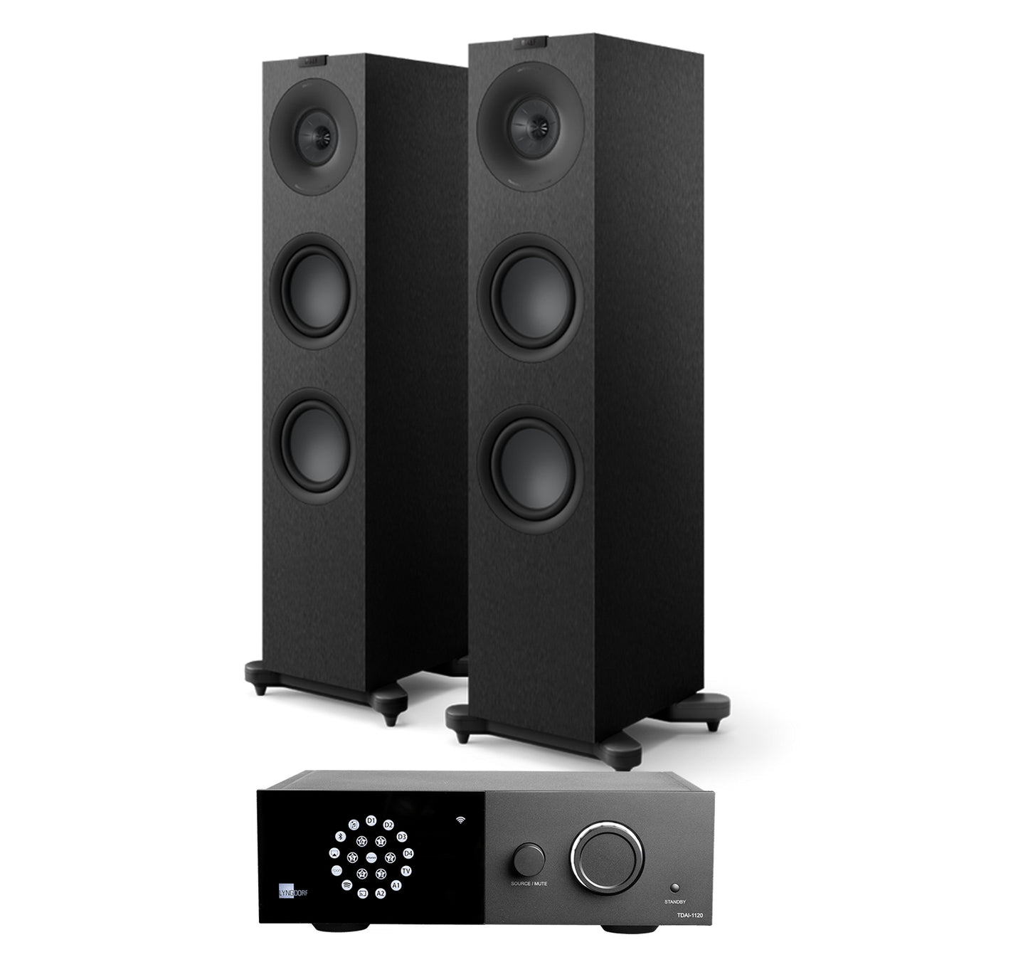 Lyngdorf 1120 + KEF Q7 Meta inc Cable
-black