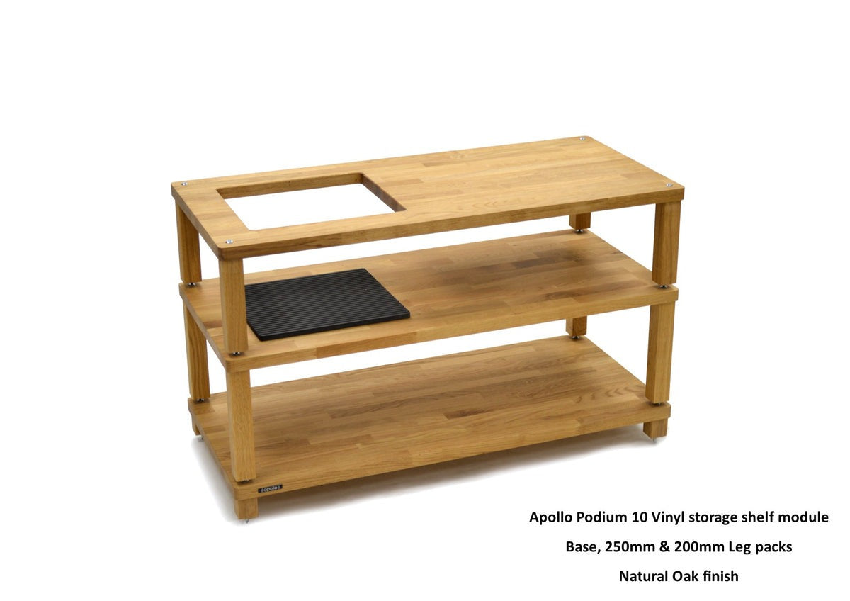 Atacama Apollo Podium 10 With Vinyl Storage Aperture Module (Natural Oak)-3 module