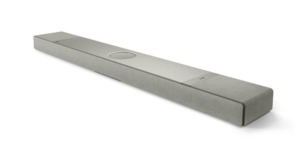 KEF XIO Soundbar- Silver Grey-side
