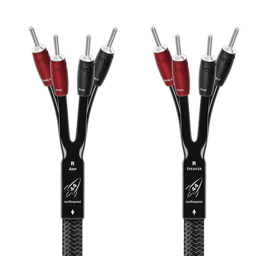 AudioQuest Rocket 44 Single BiAmp Speaker Cable-silver-banana