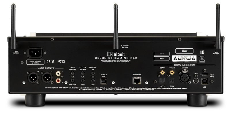 McIntosh DS200 Streaming DAC-rear-black