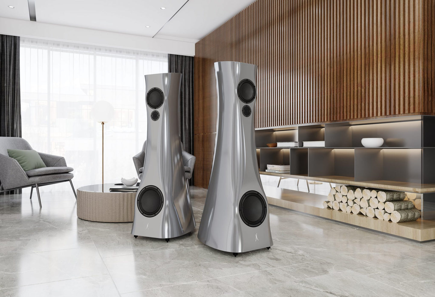 Estelon XB Mk II Floorstanding Speakers (Pair) in living room