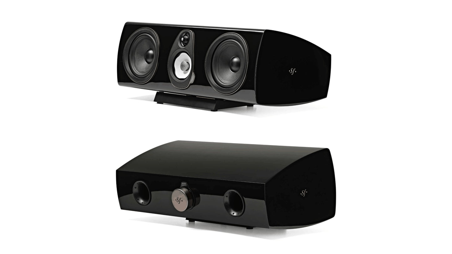 Sonus faber Sonetto Centre G2 Speaker - black - front- back