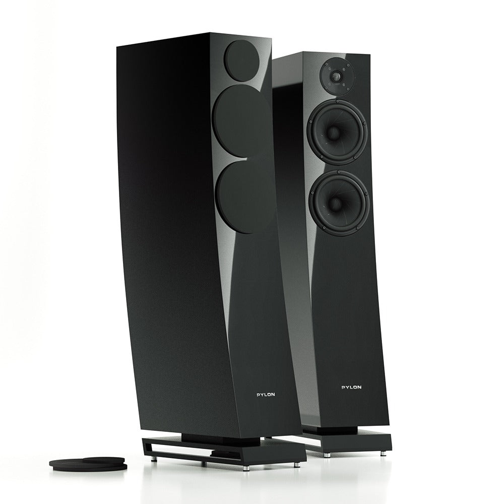 Pylon Audio Jasper 25 mkII Passive Floorstanding Speakers-black-gloss