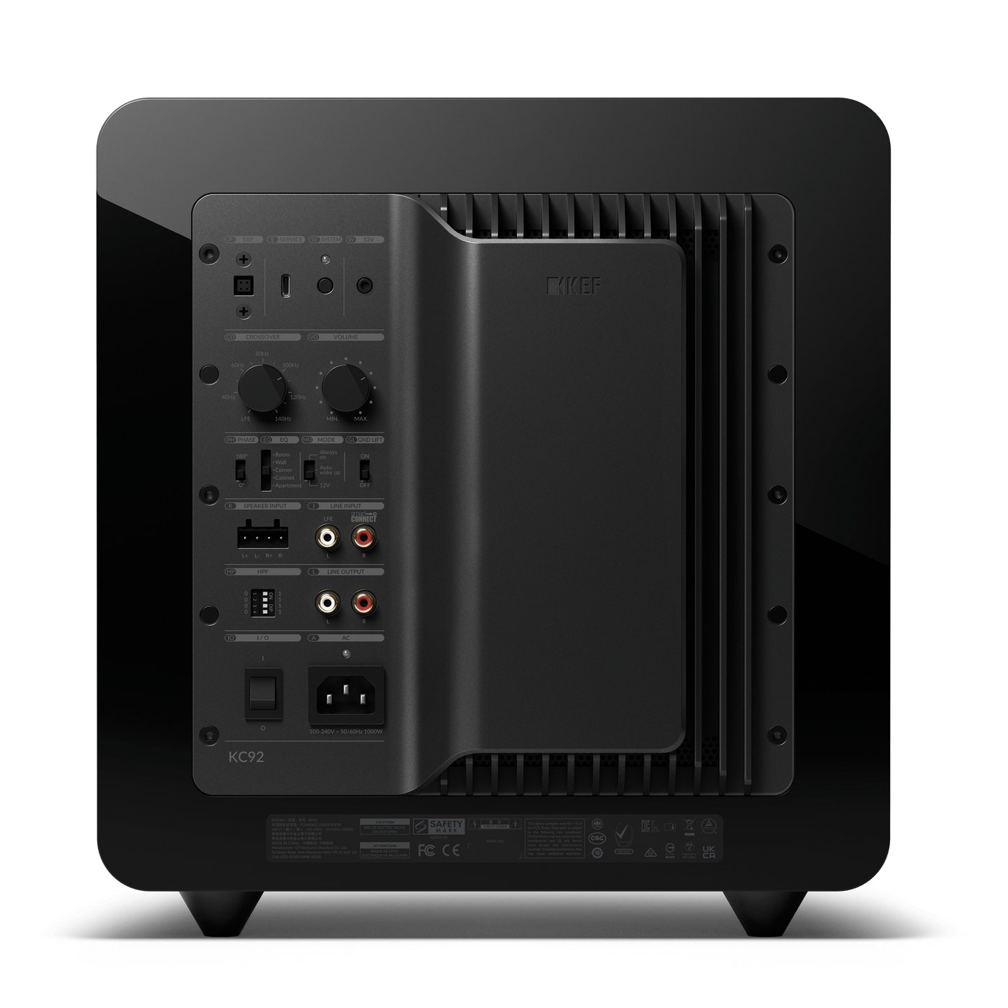 KEF KC92 Subwoofer - black- rear