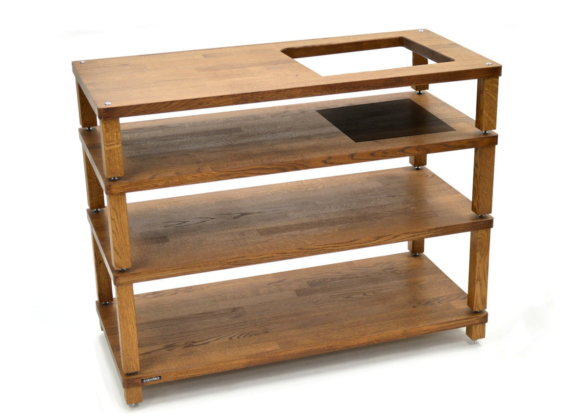 Atacama Apollo Podium 10 With Vinyl Storage Aperture Module (Dark Oak)-4 module