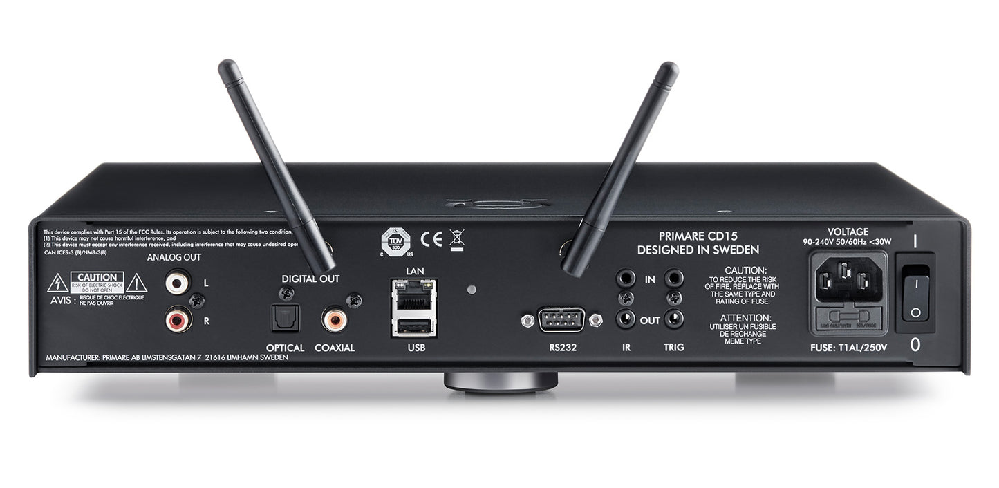 Primare CD15 Prisma CD and Network Player back