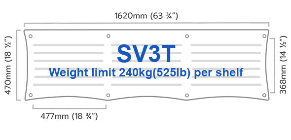 Quadraspire SV3T HiFi Rack Media 5 of 5 dimension