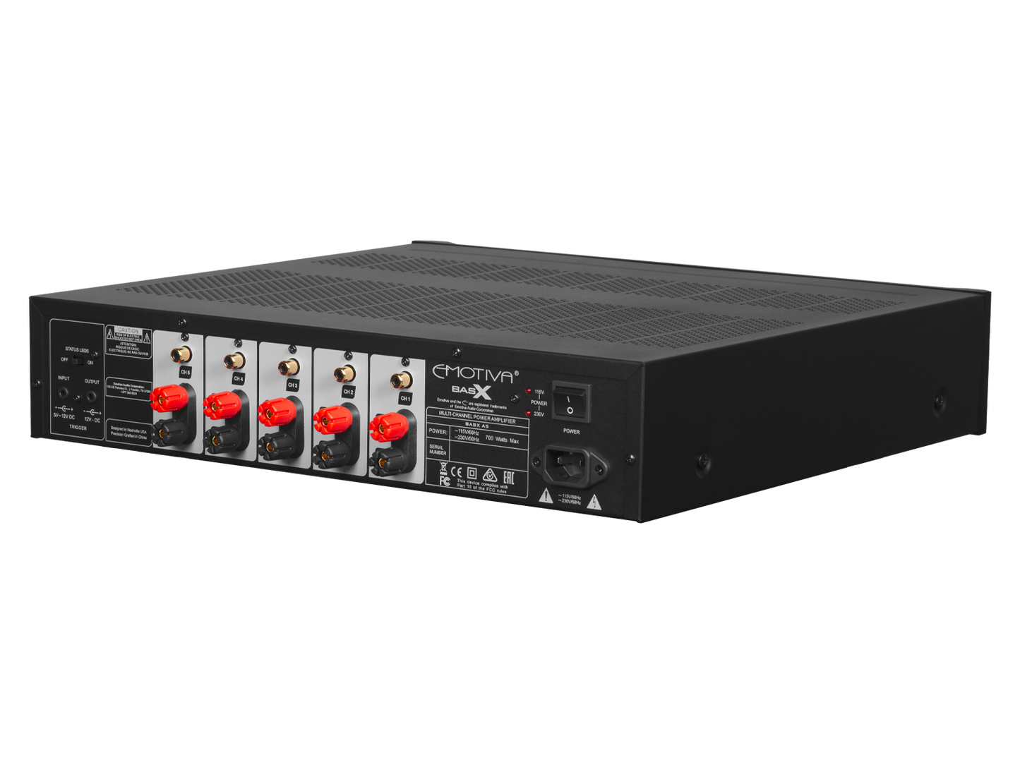 Emotiva BasX A5 Five-Channel Power Amplifier-black-Back
