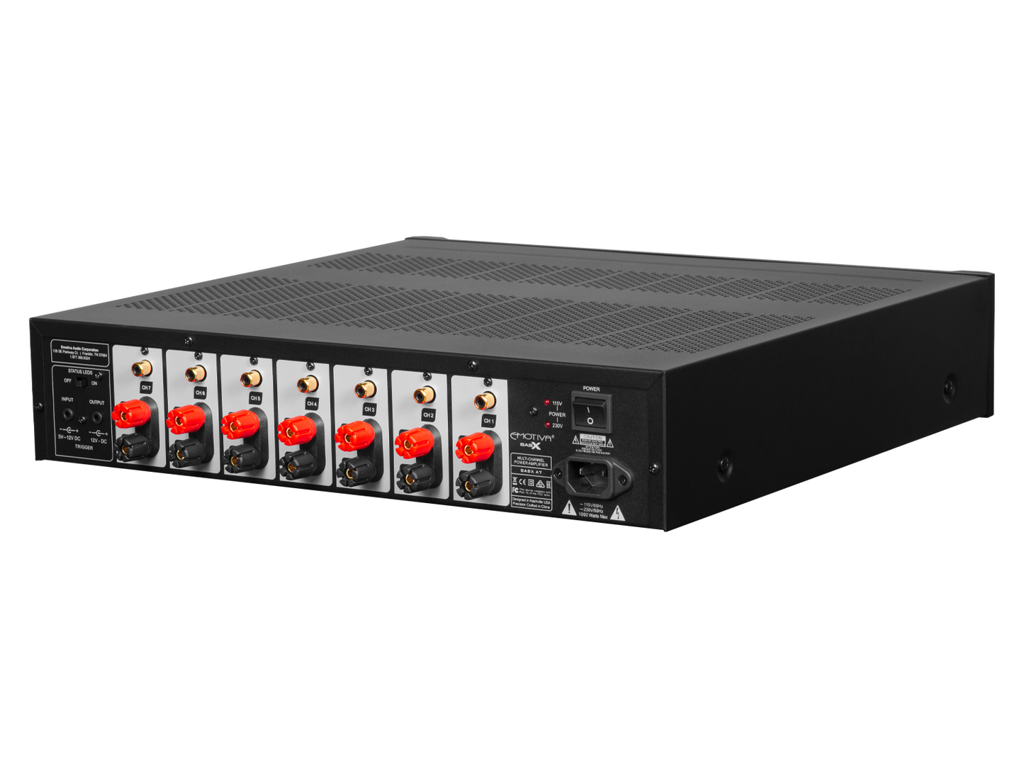 Emotiva BasX A7 Seven-Channel Power Amplifier-black-back