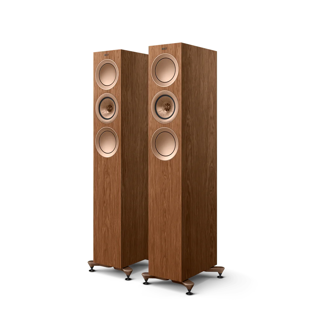KEF R5 Meta Floostanding Speakers (Pair) walnut