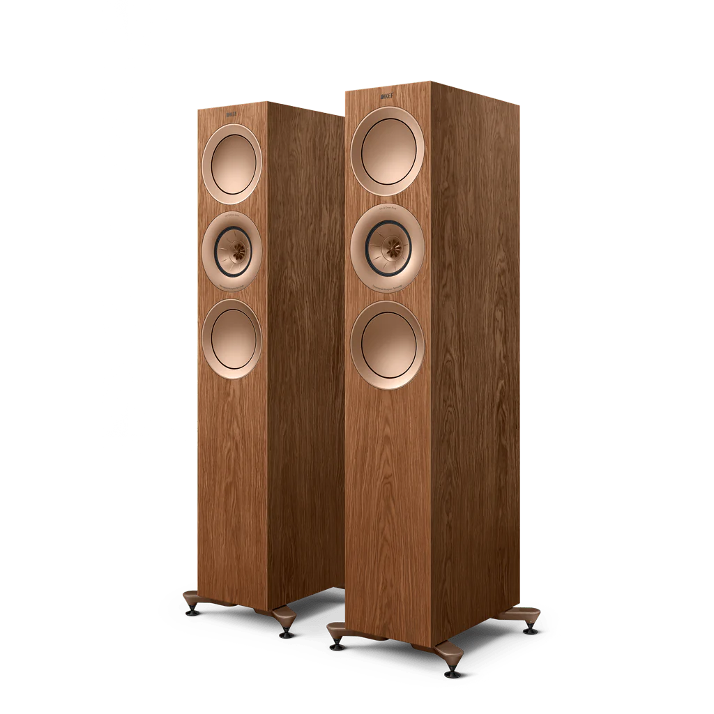 KEF R7 Meta Floorstanding Speakers (Pair) - walnut