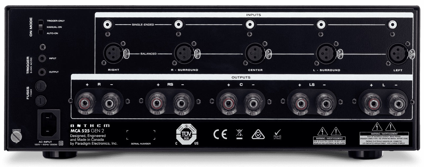 Anthem MCA 525 Gen2 - 5 Channel Power Amp