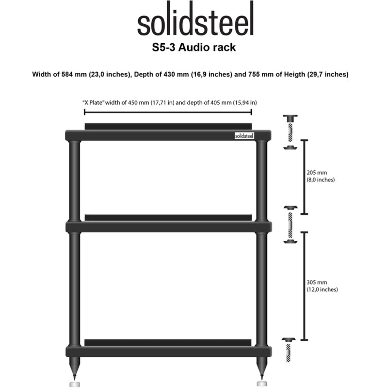 Solidsteel S5-3 Advanced Hi-Fi Audio Rack