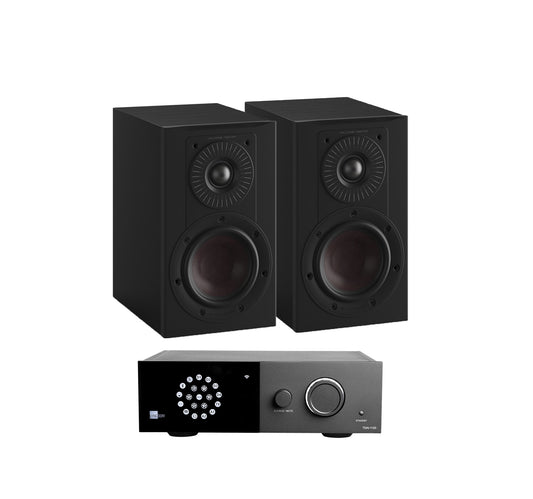 Lyngdorf 1120 + DALI Opticon 1 MK2 inc Cable-front-black