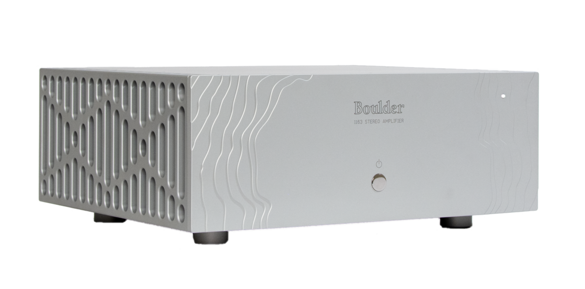 Boulder 1163 Stereo Power Amplifier -front-side-silver