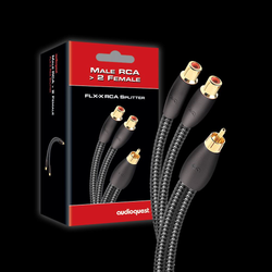 Audioquest FLX-X RCA Splitter - RCA Male to 2 Female (L & R)