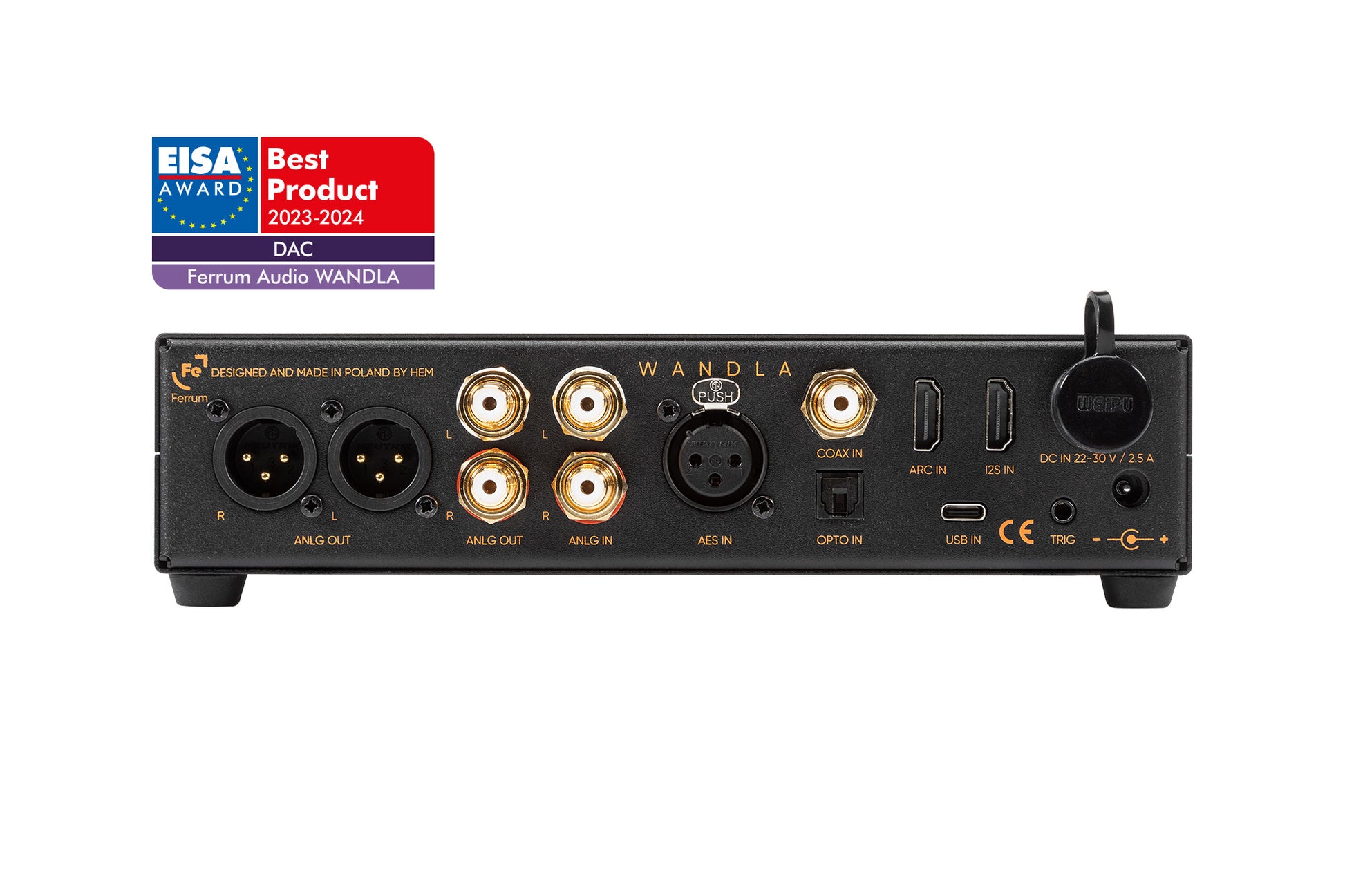 Ferrum WANDLA Reference DAC & Preamplifier-black-rear
