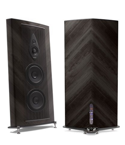Sonus Faber Stradivari G2 Floorstanding Speaker - graphite- front -back
