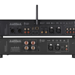 Audiolab 9000Q Pre + 9000P Power Amp rear