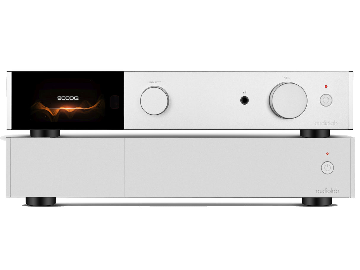 Audiolab 9000Q Pre + 9000P Power Amp white