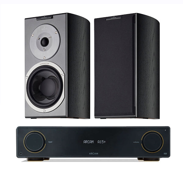 Arcam A15+ + B&W 707 S3 inc Cable-black-front