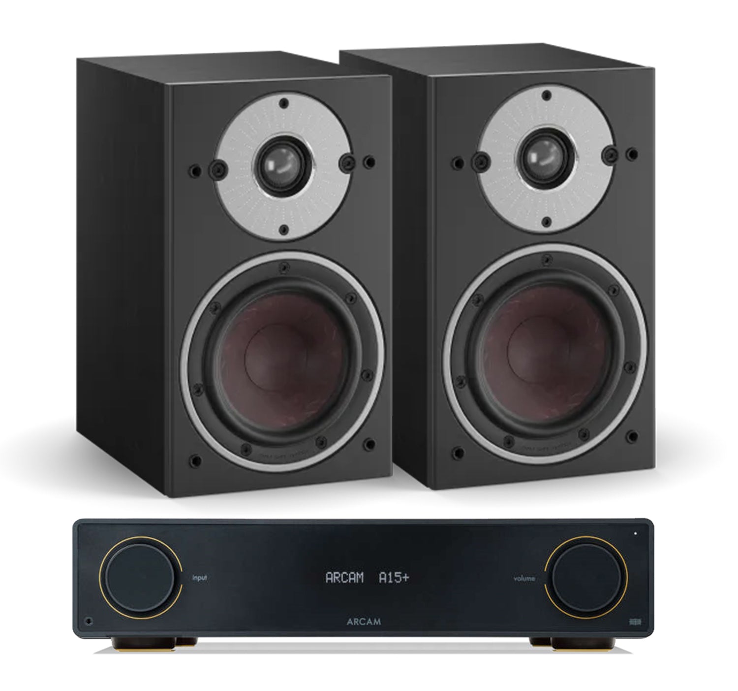 Arcam A15+ + Dali Oberon 1 inc Cable-front-back