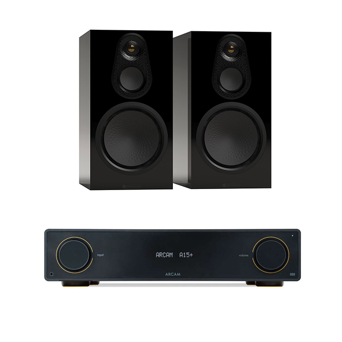 Arcam A15+ + Monitor Audio Silver 100 8G inc cable