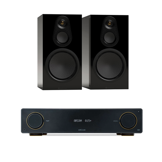 Arcam A15+ + Monitor Audio Silver 100 8G inc cable
