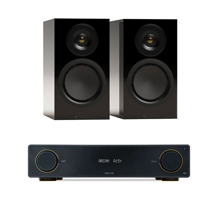 Arcam A15+ + Monitor Audio Silver 50 8G inc cable