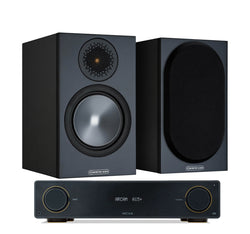 Arcam A15+ + Monitor Audio Bronze 50 6G inc Cable-black-front