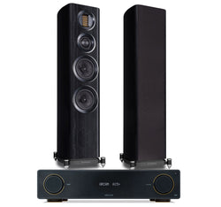 Arcam A15+ + Wharfedale Evo 4.3 inc Cable-front-black