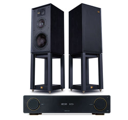 Arcam A15+ + Wharfedale Linton And Stands inc Cable-black-front