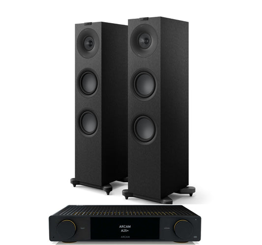 Arcam A25+ + KEF Q7 Meta inc Cable-front-black