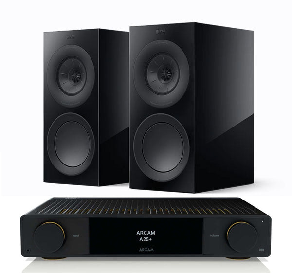 Arcam A25+ + KEF R3 Meta inc Cable-front-black
