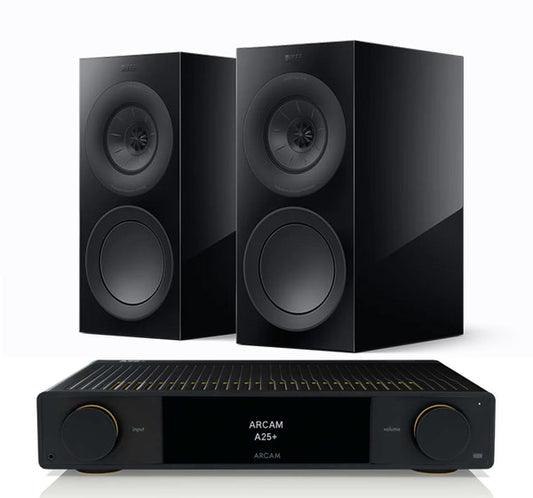 Arcam A25+ + KEF R3 Meta inc Cable-front-black