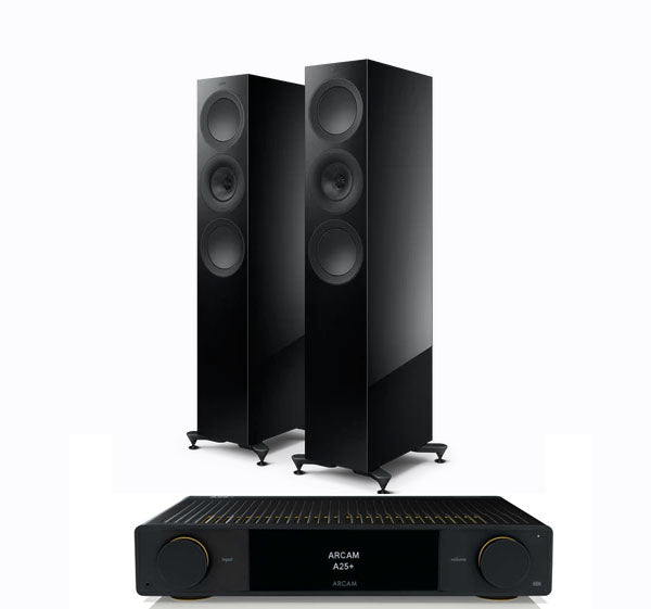 Arcam A25+ + KEF R7 Meta inc Cable-front-black