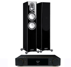 Arcam A25+ + Monitor Audio Gold 200 inc Cable-front-black
